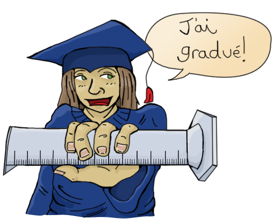 Un élève avec un béscher plutôt qu'un diplôme.